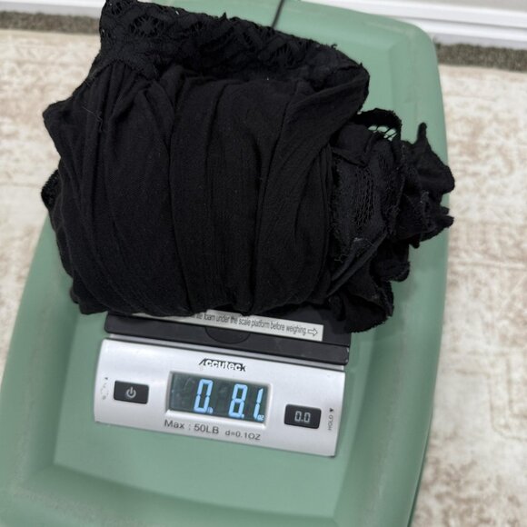 Free People FP One Dress Womens Small Black Lace Crochet Slip Boho Ruffle Hem - Picture 8 of 8